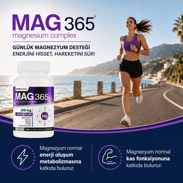 Mag 365 Magnezyum Kompleks 120 Tablet