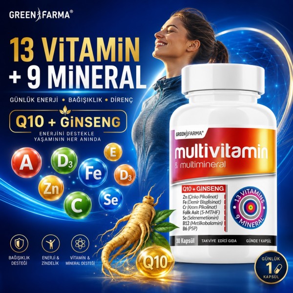 Green Farma Multivitamin & Multimineral 30 Kapsül